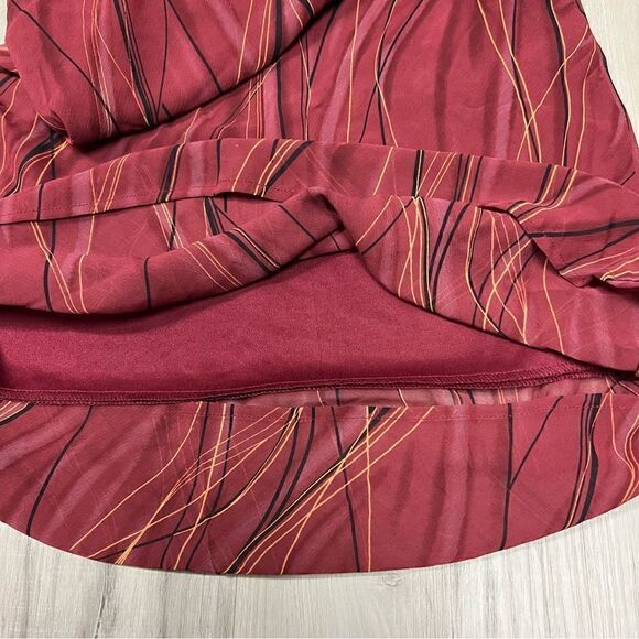 Forever 21 A line skirt sz L Rust red sheer Vintage new with tags Dark Academia - Picture 13 of 13